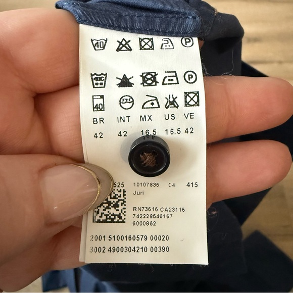 BOSS Hugo Boss navy blue Juri slim fit dress shirt - 16.5 - Picture 4 of 4